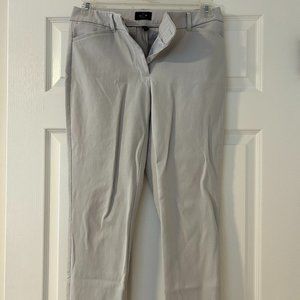 White House Black Market Slim Fit Light Grey Career Pants Size 6